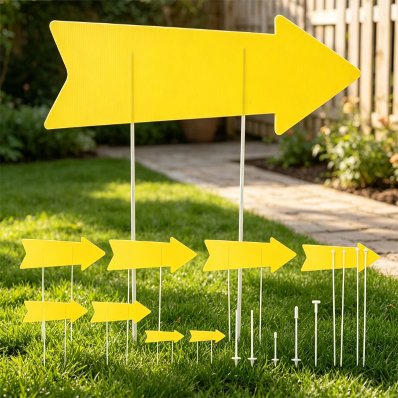 Yard Sign Blank - 10pcs Arrow Yard Signs With Stakes